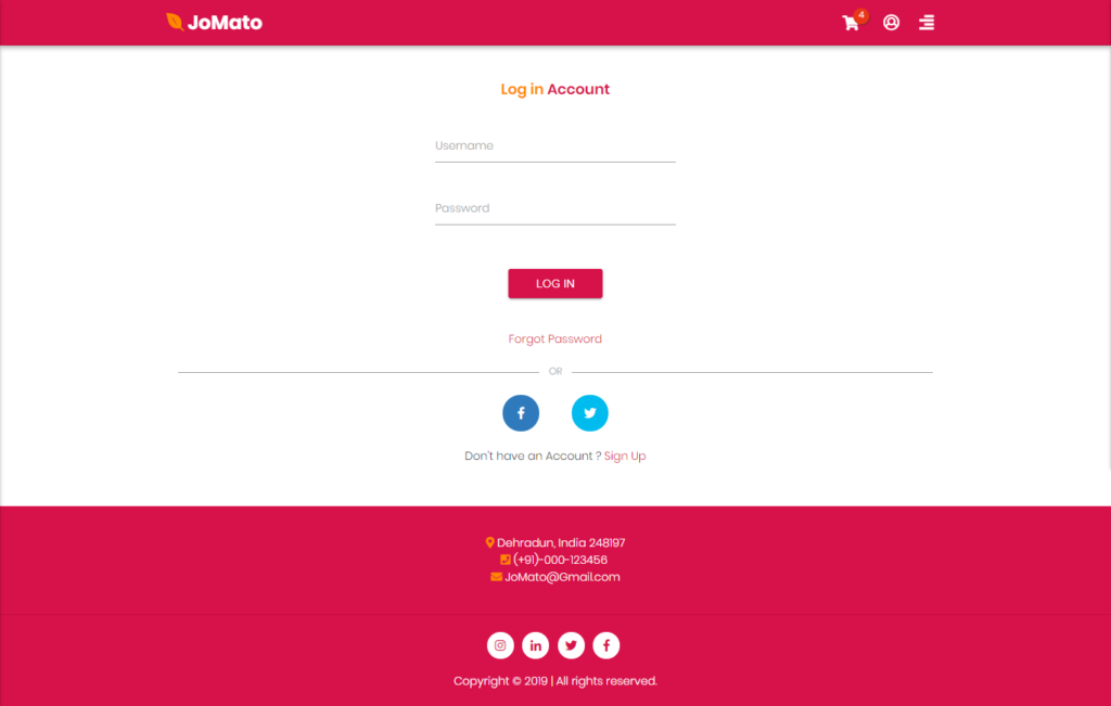 How To Make Website Like Zomato