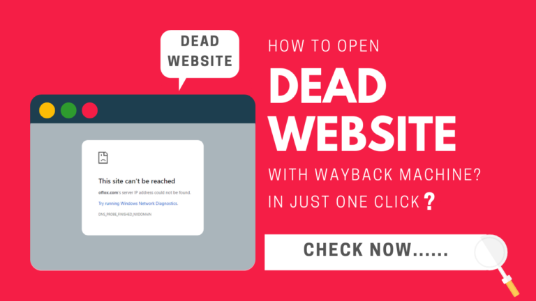 How To Open Dead Website