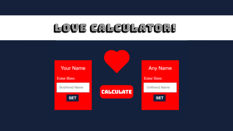 Love Calculator Fake Prank Script Free Download