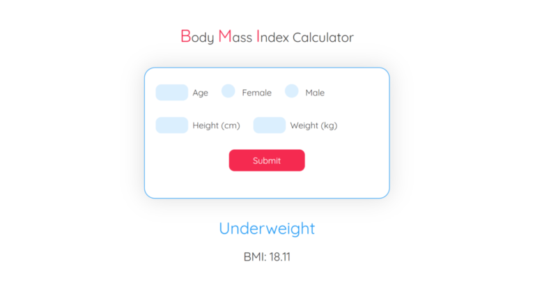BMI Calculator Script In PHP