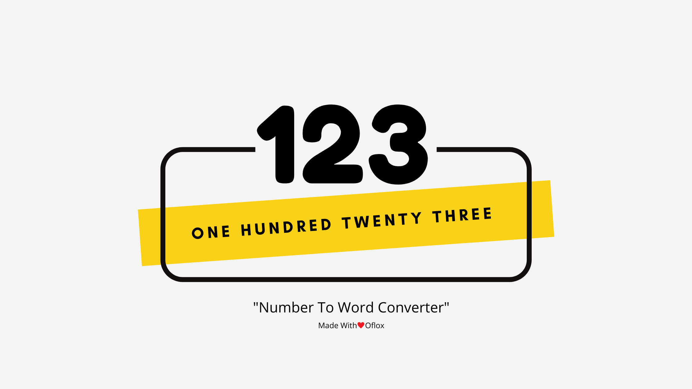 Number To Word Converter