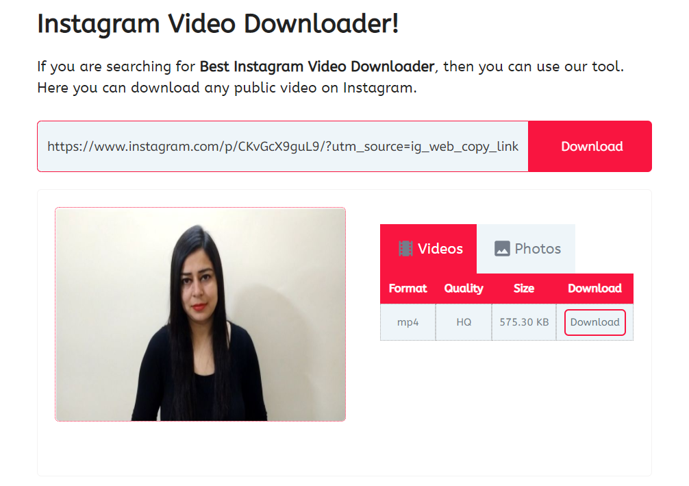 Instagram IGTV Video Downloader