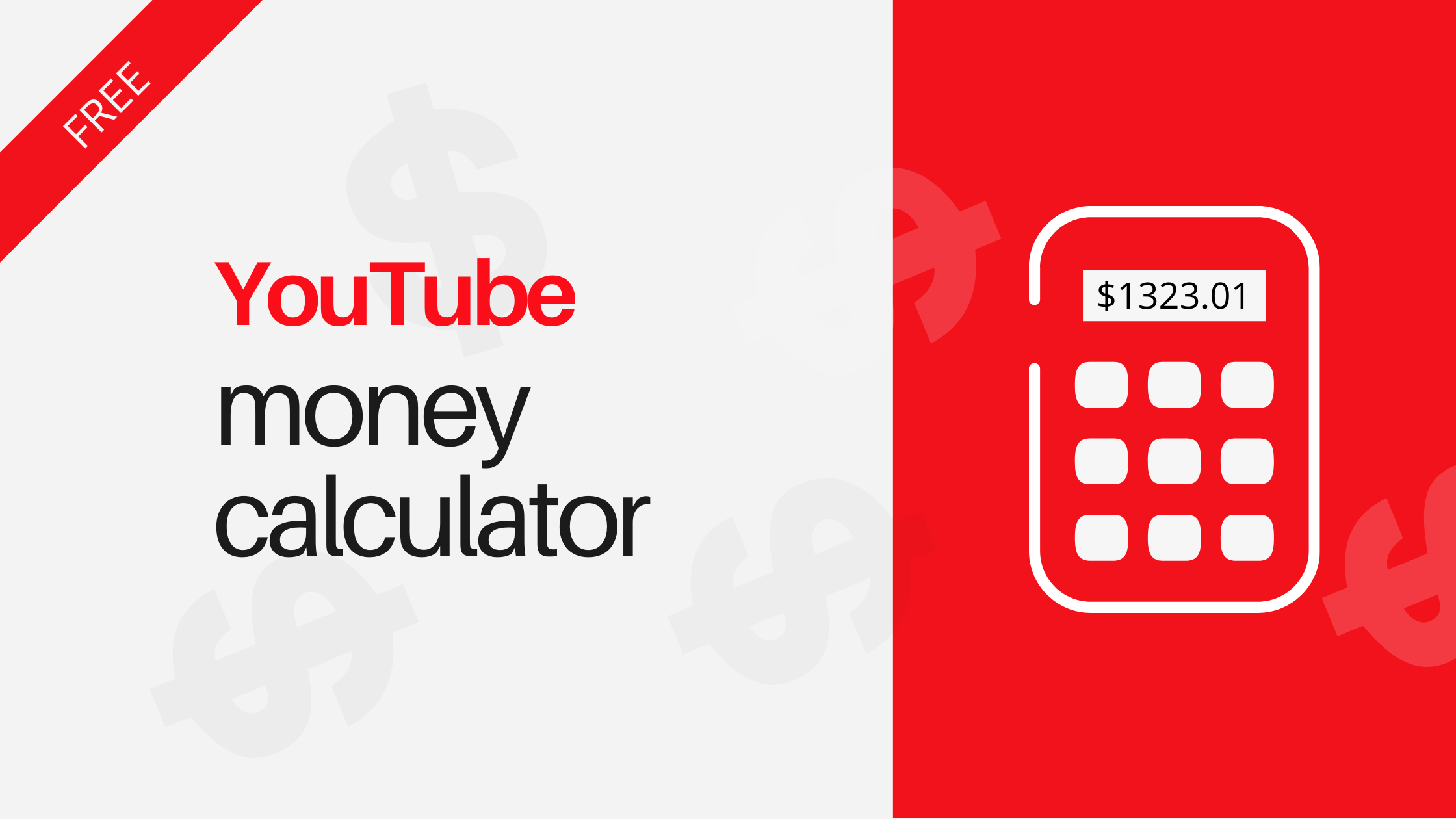 Clásico espejo Mirar fijamente No 1) YouTube Money Calculator Free: Easy To Use!