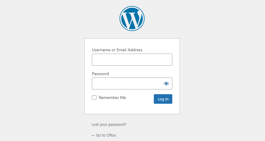 login to wordpress