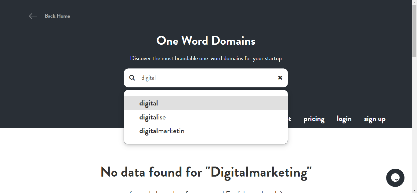 one word domains