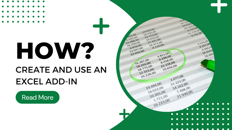 How to Create and Use an Excel Add-in