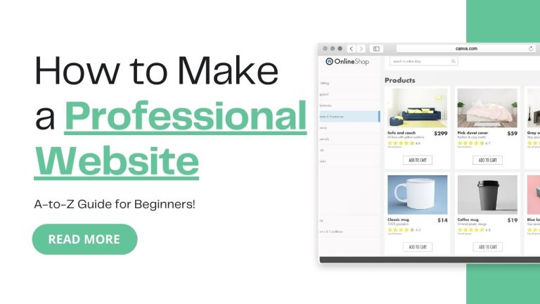 How to Make a Professional Website