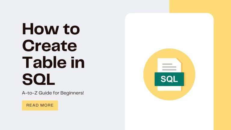 How to Create Table in SQL