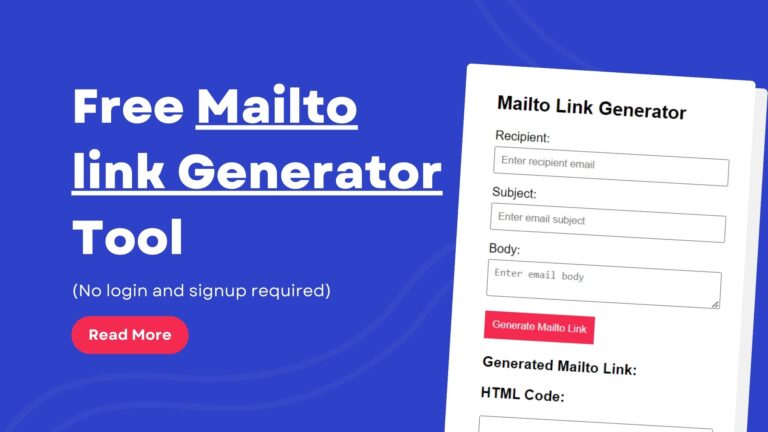 Mailto link Generator