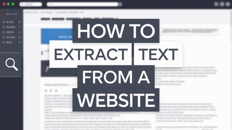 How to Extract Text from a Website