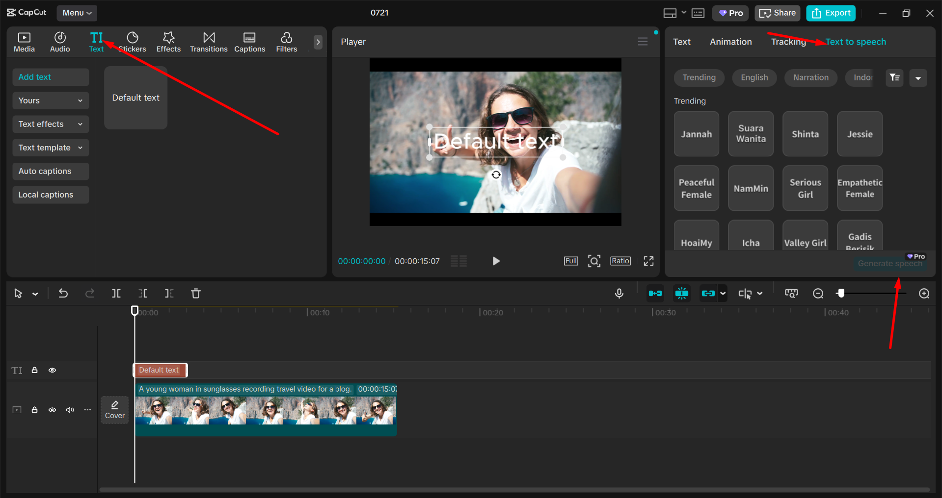 CapCut's AI Voice Generator