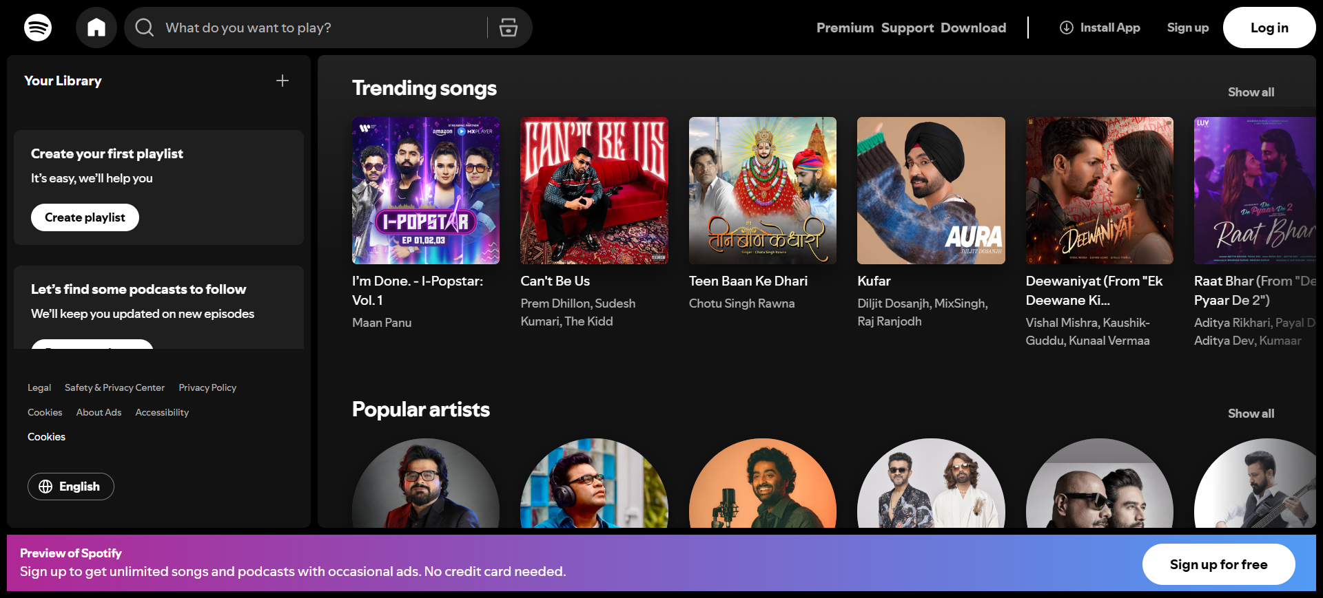 Spotify Web Player